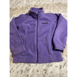 Columbia girls purple zip fleece jacket size 7/8